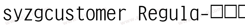syzgcustomer Regula字体转换